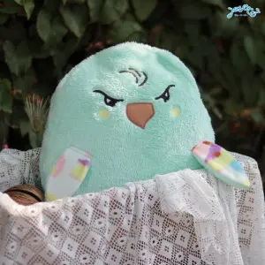 Angry budgerigar cushion blanket