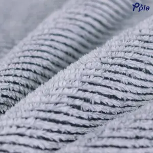 Black Stripe Frosted Plush Blanket