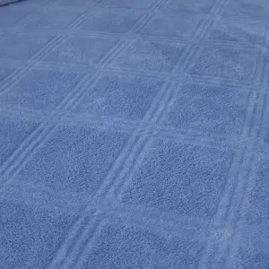Blue Fancy Cutting Plush Fleece Blanket