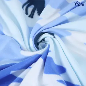 Blue Snowy Land Printed Fleece Blanket