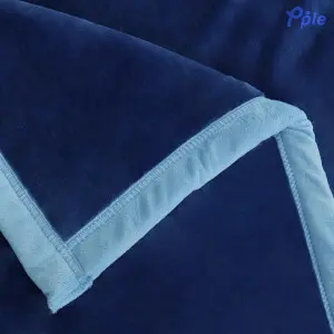 Blue Solid Mink Blanket (5-6 ft)