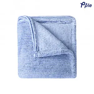 Blue Stripe Frosted Plush Blanket