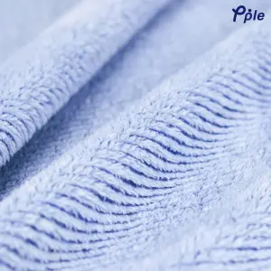 Blue Stripe Frosted Plush Throw