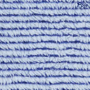 Blue Stripe Frosted Plush Throw