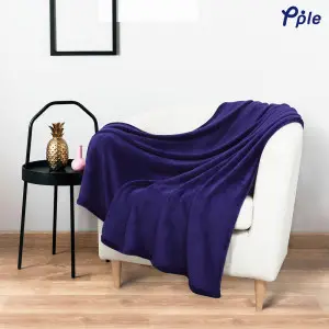 Blue Violet Luxury Flannel Throw