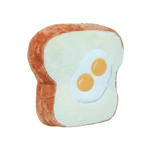 Bread-shape Recycled Cushion Blanket, Sunny Side Up