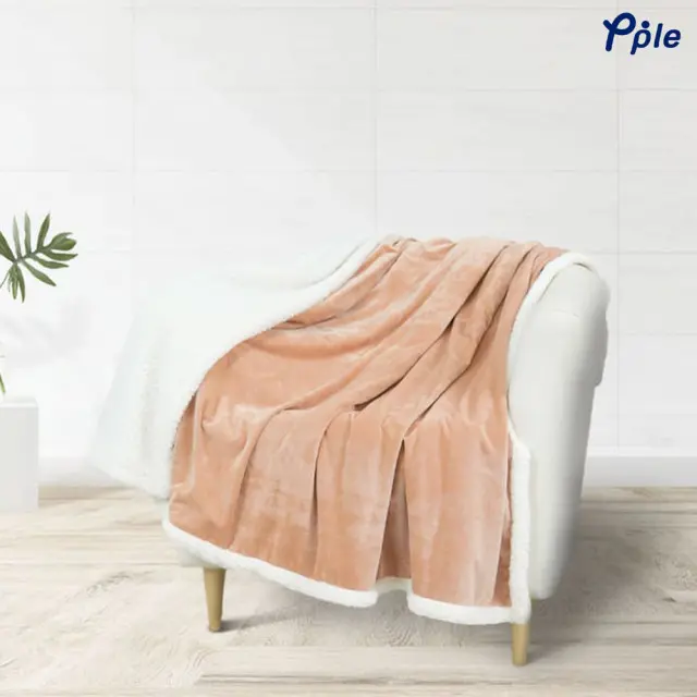 Brown Luxury Velvet Sharpa Throw