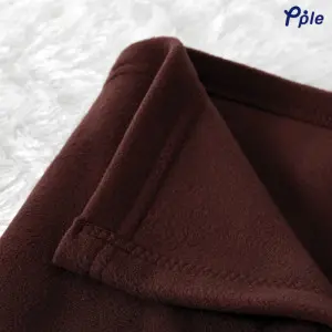 Brown Polar Fleece Monk Throw