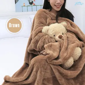 Brown Sleeved Blanket