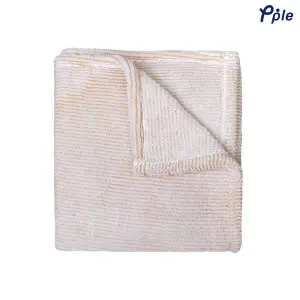 Brown Stripe Frosted Plush Throw