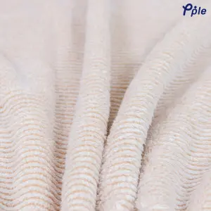 Brown Stripe Frosted Plush Throw