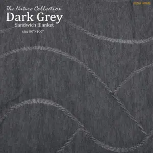 Dark Grey Sandwich Bedspread