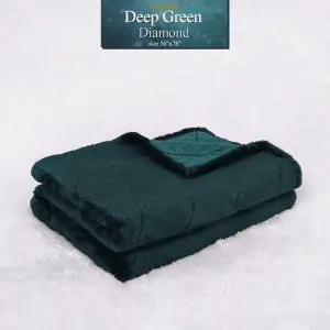 Deep Green Diamond Blanket