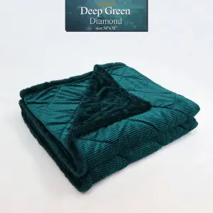Deep Green Diamond Blanket