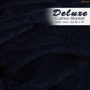 Deluxe Cushion Blanket - Navy