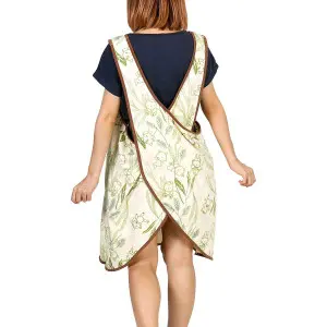 EPICO's Eazzie Gang Cross Back Printed Polyester Apron, Greenerie Pattern