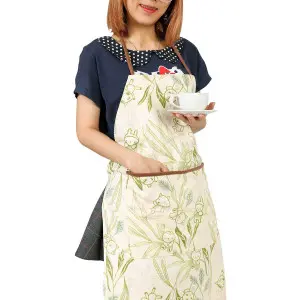 EPICO's Eazzie Gang String Back Printed Polyester Apron, Greenerie Pattern