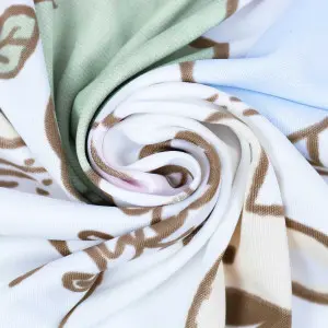 EPICO's Echo World Recycled Polyester Printed Scarf with Bag, Beige