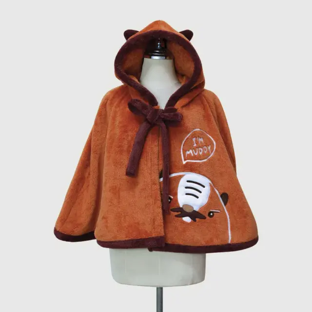 EPICO's Elme Planet Plush Polyester Poncho, Brown