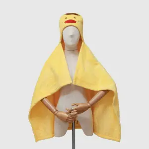 EPICO's Error Chick Character Plush Polyester Hooded Blanket, Chaga the chick face