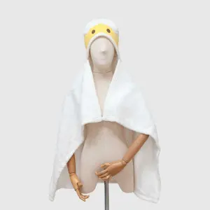 EPICO's Error Chick Character Plush Polyester Hooded Blanket, Chuchu the chick face