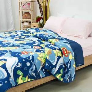 EPICO's Error Chick Printed Quilt Comforter, Blue
