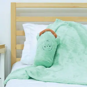 EPICO's Temote Gang Character Plush Polyester Blanket with Plush Cylinder Cover, Green