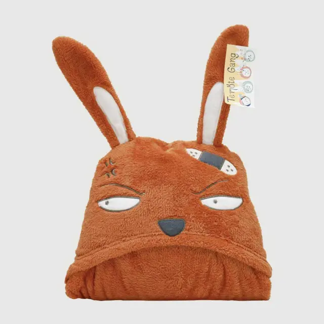EPICO's Temote Gang Character Plush Polyester Hooded Blanket, Brown