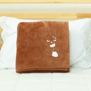 EPICO's Temote Gang Character Polyester Plush Blanket with Temote Gang's Brian the Rabbit Embroidery