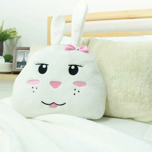EPICO's Temote Gang Character Polyester Plush Doll Pillow Blanket, Witty the Rabbit Face