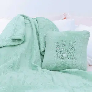EPICO's Temote Gang Plush Polyester Pillow Blanket, Green