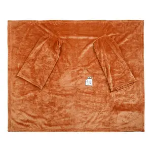 EPICO's Temote Gang Polyester TV Blanket with Sleeves, Brown