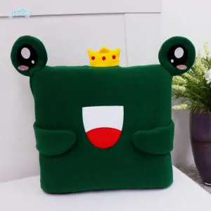 Frog prince cushion blanket