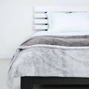 Frosted Fluffy Polyester Jacquard Flannel Blanket