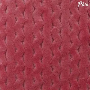 Garnet Cream Zigzag Pattern Fine Coral Reversible Blanket