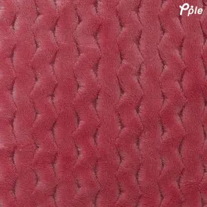 Garnet Cream Zigzag Pattern Fine Coral Reversible Throw