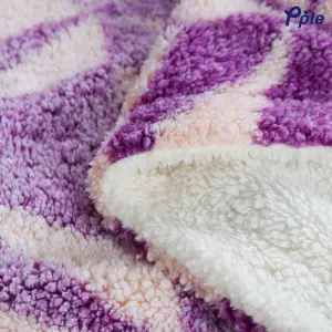 Graphic Snowfall Fluffy Sherpa Throw