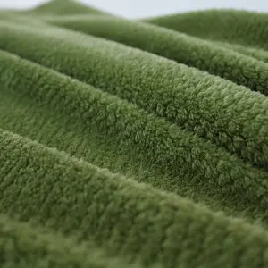 Green Soft Popcorn Flannel Blanket
