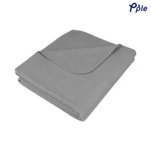 Grey 1F Multicolor Polar Fleece Throw