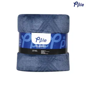 Grey Cosy Sheared Plush Reversible Blanket