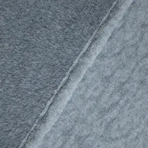 Grey Fancy Cutting Plush Fleece Blanket