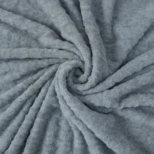 Grey Fancy Cutting Plush Fleece Blanket