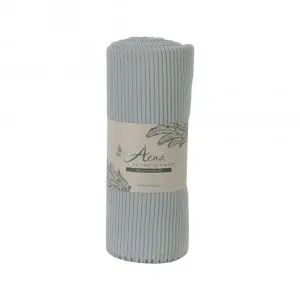 Grey Ribbed Throw Blanket