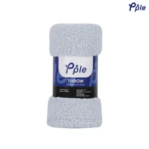 Grey Soft Lightweight Sherpa Throw
