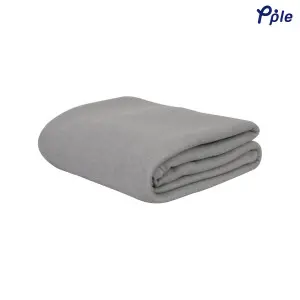 Grey Solid Fleece Blanket