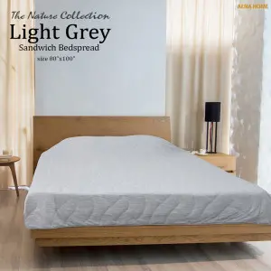 Light Grey Sandwich Bedspread