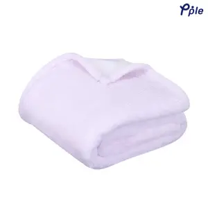 Light Pink Stripe Frosted Plush Blanket