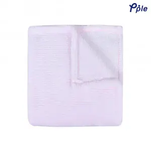Light Pink Stripe Frosted Plush Blanket