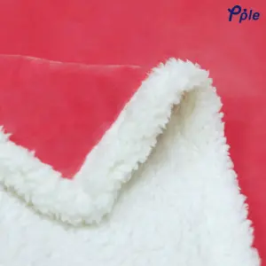 Little Unicorn Embroidering Luxury Velvet Sherpa Baby Blanket