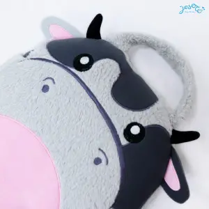 Lovely cow portable cushion blanket